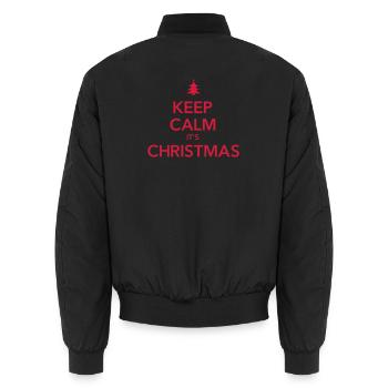 RESTEZ CALME C’EST NOËL Weihnachten - Bomber unisexe - noir - Dos - AI Model Male 185 light (185cm)