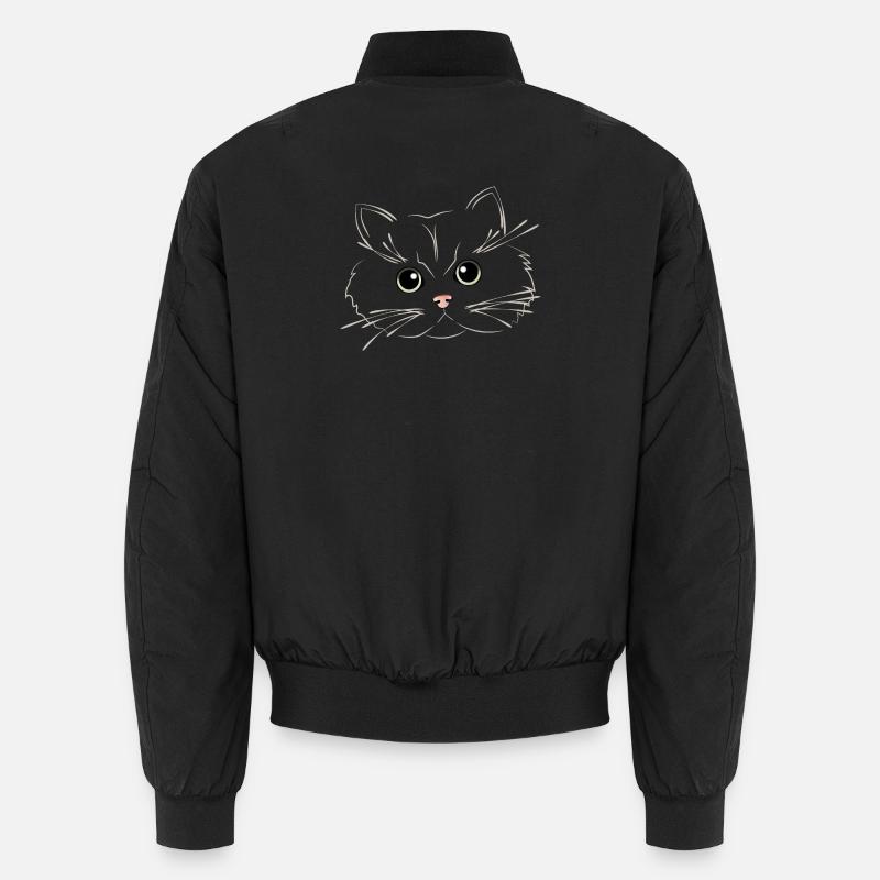cat Eyes with fluffy face Unisex Bomberjacke