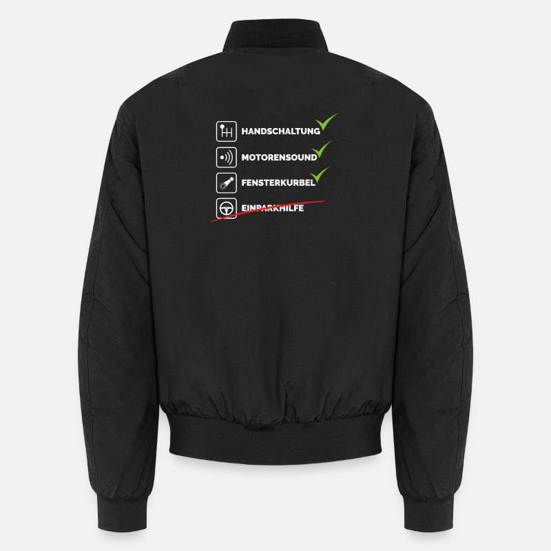 auto automobil oldtimer youngtimer Schaltung Autos Unisex Bomberjacke
