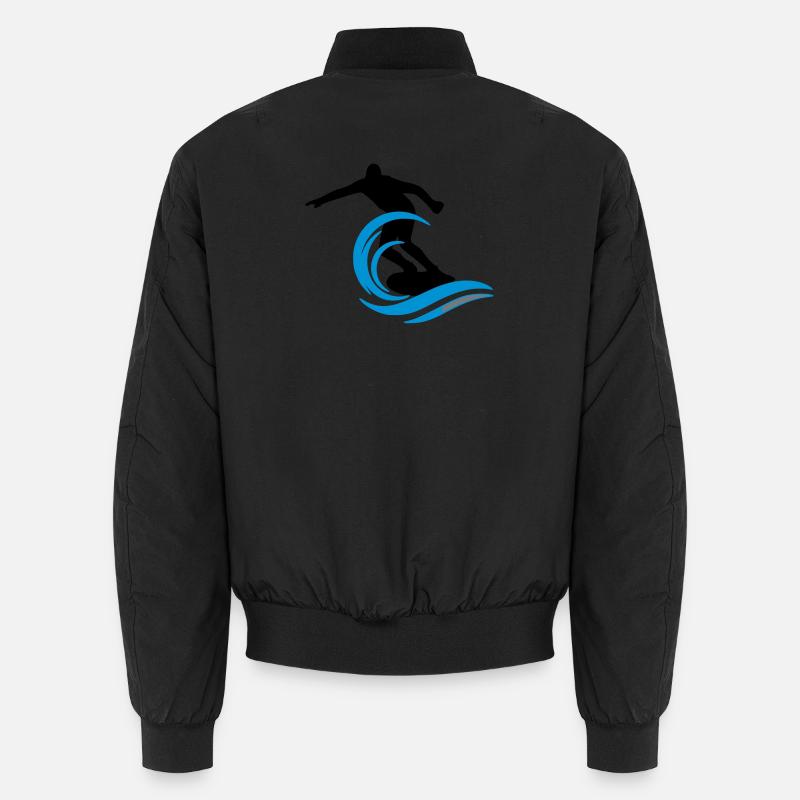 Surfer - Unisex Bomberjacke - Schwarz