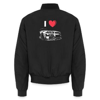 J’adore Skyline Car Tuning GTR Heart Love - Bomber unisexe - noir - Dos - AI Model Male 185 light (185cm)