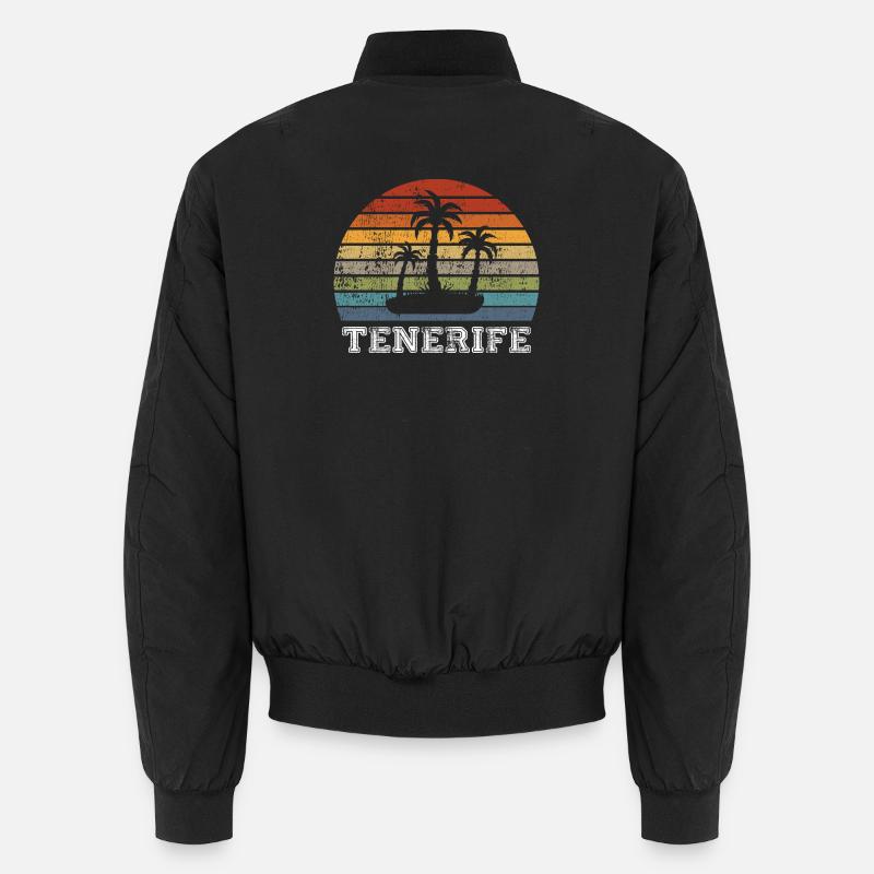 Design vintage de plage de Tenerife Bomber unisexe