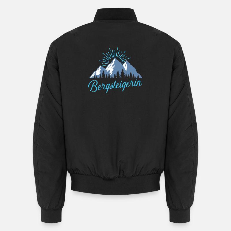 Alpen-Gipfel mit Sonnenstrahlen Unisex Bomberjacke
