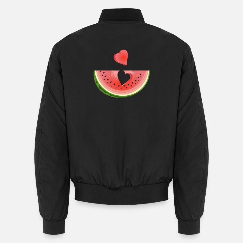 Morceau de pastèque avec cœur Bomber unisexe