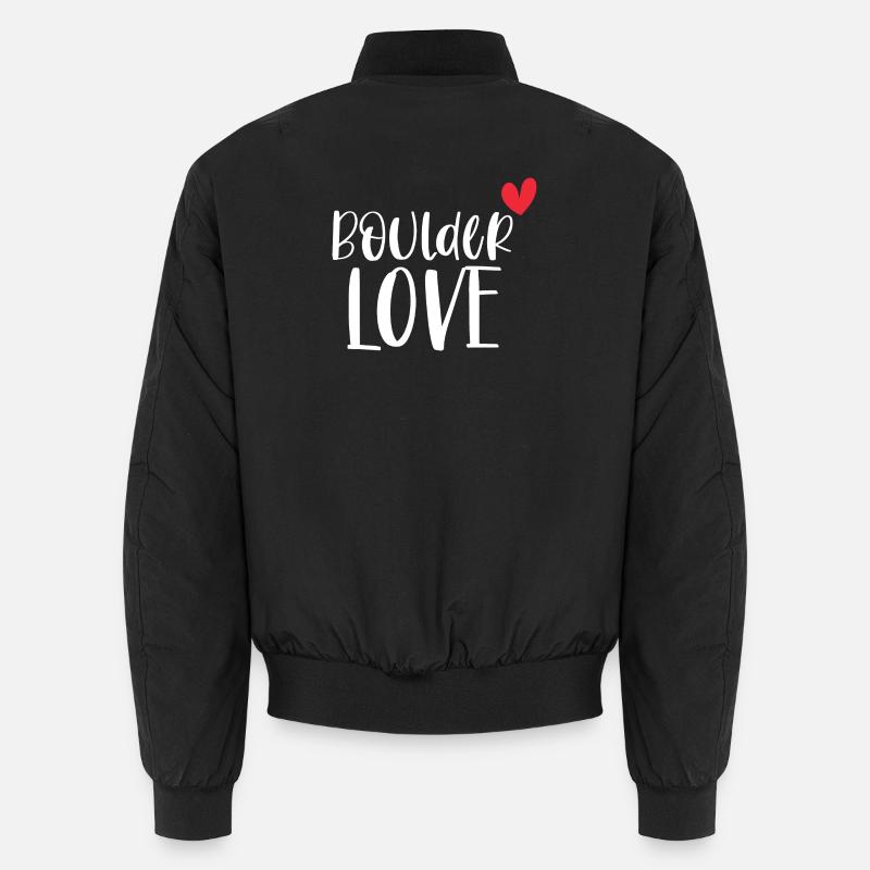 Klettern Bouldern Boulder Liebe Berge Geschenk Unisex Bomberjacke