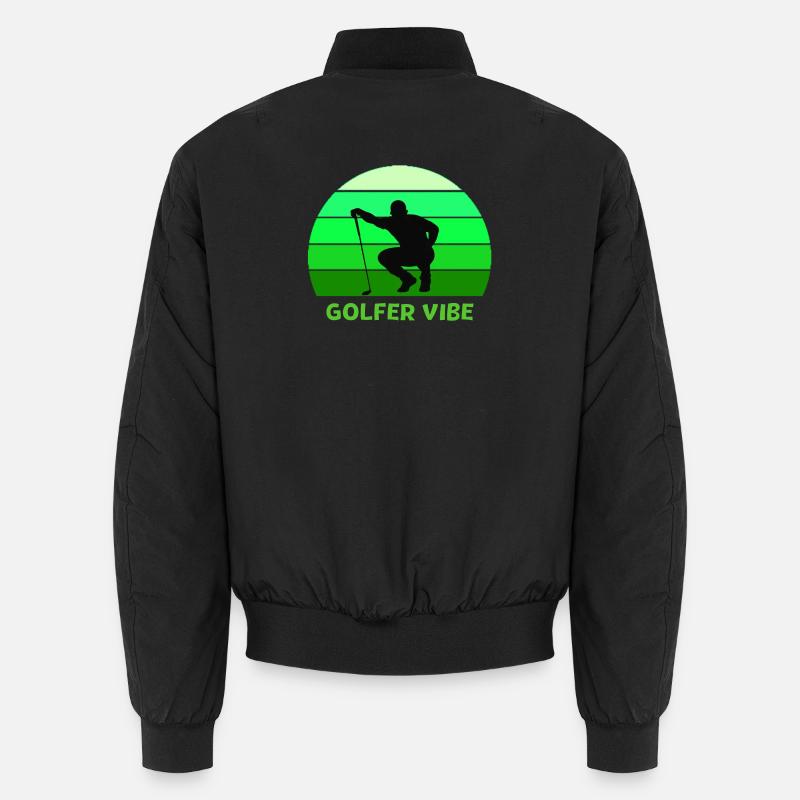golf, golfing, golfing, playing golf - Unisex Bomber Jacket - black