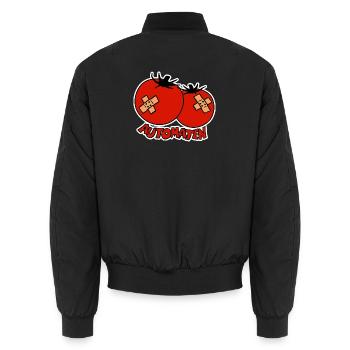 Automaten - Unisex Bomberjacke - Schwarz - Hinten - AI Model Male 185 light (185cm)