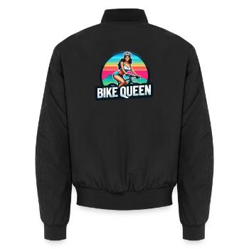 Bike Queen Sunset Radfahren Design - Unisex Bomberjacke - Schwarz - Hinten - AI Model Male 185 light (185cm)