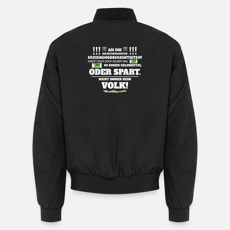 Nicht immer vom Volk - Unisex Bomberjacke - Schwarz