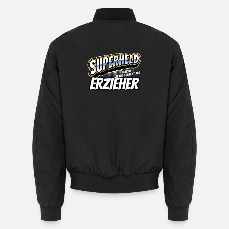 Superheld, clever getarnt als Erzieher Unisex Bomberjacke