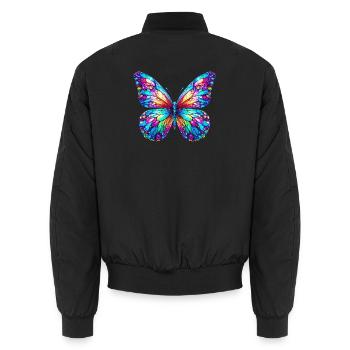 Papillon - Bomber unisexe - noir - Dos - AI Model Male 185 light (185cm)