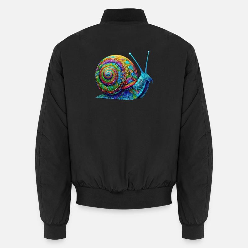 Snail - Unisex Bomber Jacket - black