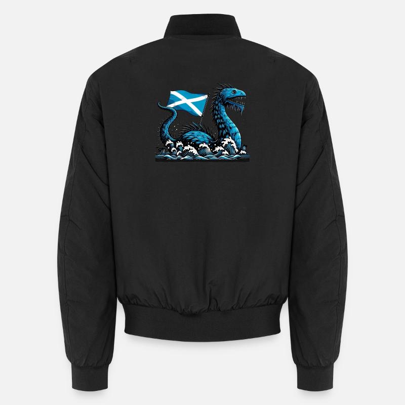 Scotland Loch Ness Monster - Unisex Bomber Jacket - black