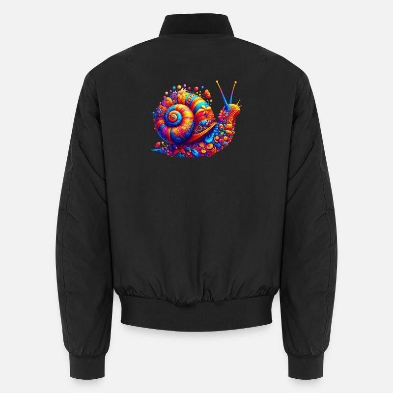 Schnecke - Unisex Bomberjacke - Schwarz