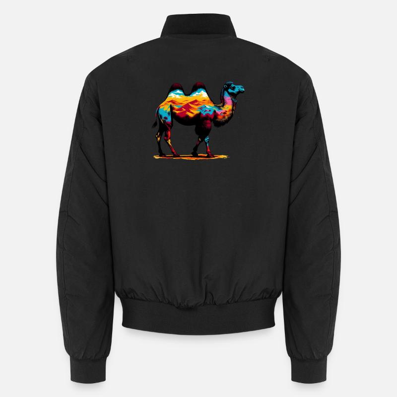 Camel - Unisex Bomber Jacket - black