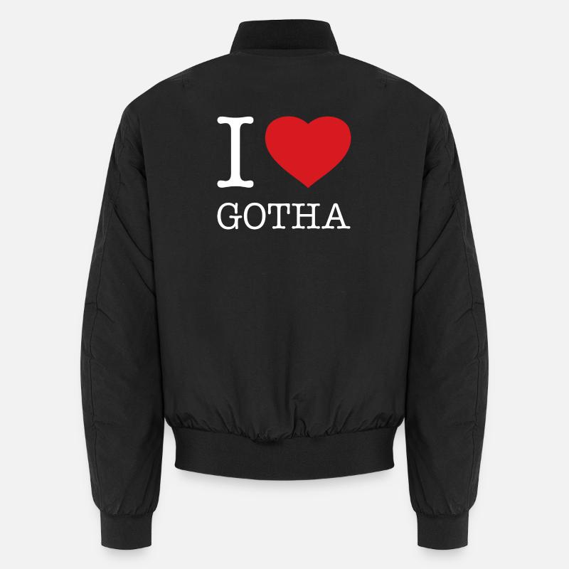 I LOVE GOTHA - Unisex Bomberjacke - Schwarz