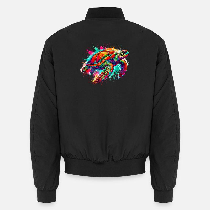 Schildkröte - Unisex Bomberjacke - Schwarz