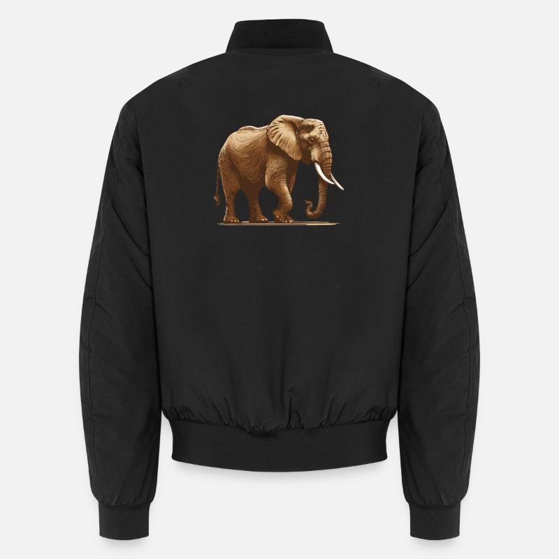 Elephant - Unisex Bomber Jacket - black