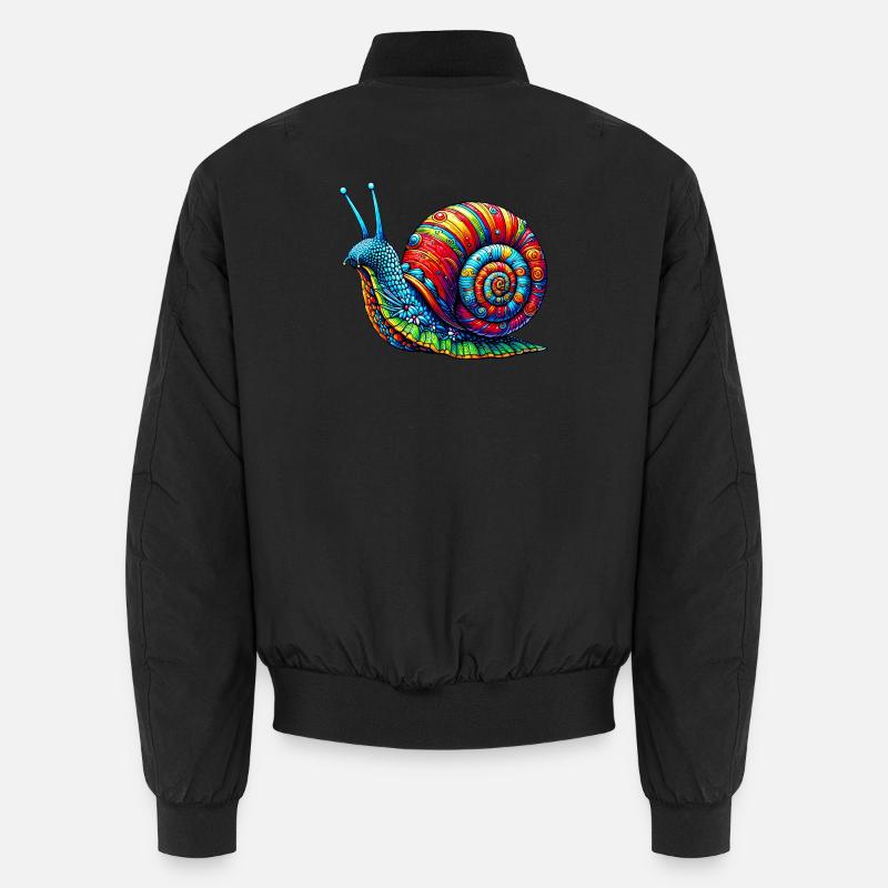 Schnecke - Unisex Bomberjacke - Schwarz
