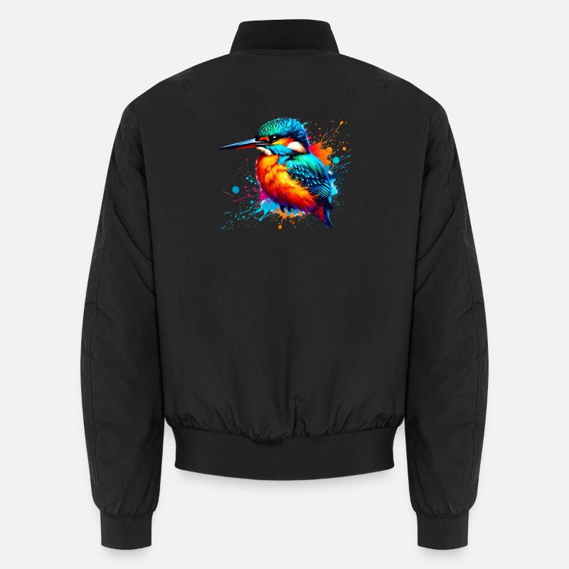 Kingfisher - Unisex Bomber Jacket - black