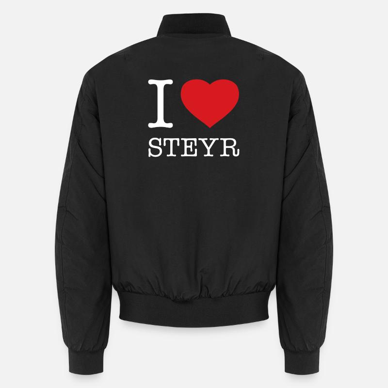 I Love Steyr - Unisex Bomber Jacket - black