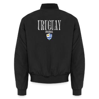 Originaire d’Uruguay, né en Uruguay - Bomber unisexe - noir - Dos - AI Model Male 185 light (185cm)