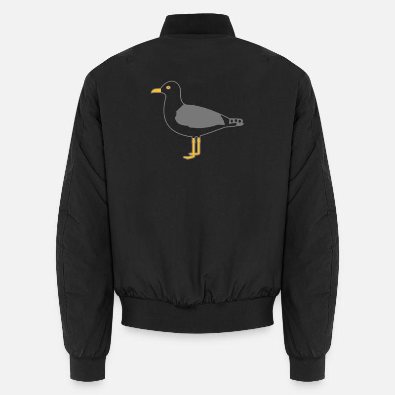 herring gull - Unisex Bomber Jacket - black
