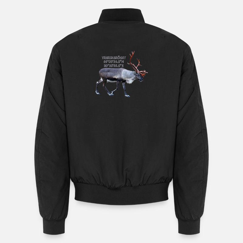 THREE-COUNTRY ROSETTE - Unisex Bomber Jacket - black