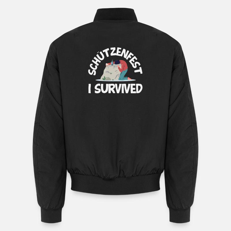 Lustiger Schützenfest I Survived Spruch Unisex Bomberjacke