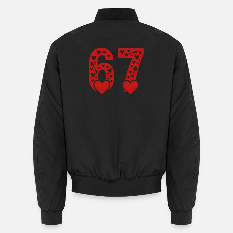 Valentinstag 6-7 Spaß 67 Nummer Valentinstag Sechs Unisex Bomberjacke