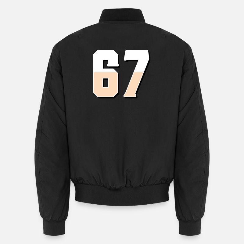 6 7 – Un design de texte minimaliste tendance, Bomber unisexe