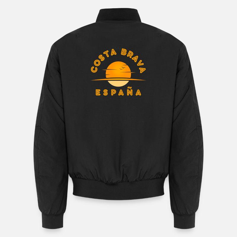 Logo du coucher du soleil Costa Brava España Bomber unisexe