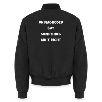 Ambiance non diagnostiquée : quelque chose ne va pas - Bomber unisexe - noir - Dos - AI Model Male 185 light (185cm)