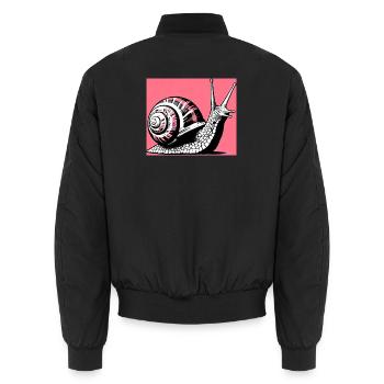 Schnecke - Unisex Bomberjacke - Schwarz - Hinten - AI Model Male 185 light (185cm)