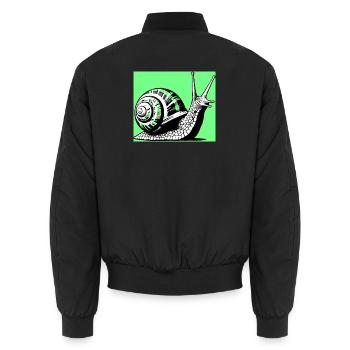 Escargot - Bomber unisexe - noir - Dos - AI Model Male 185 light (185cm)