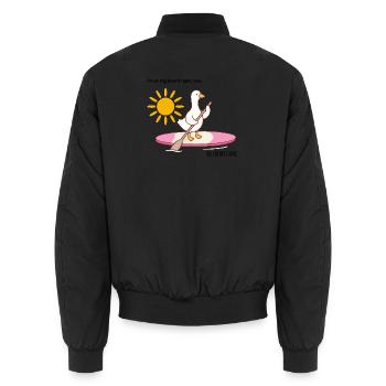 Stand up paddle Ente - Unisex Bomberjacke - Schwarz - Hinten - AI Model Male 185 light (185cm)
