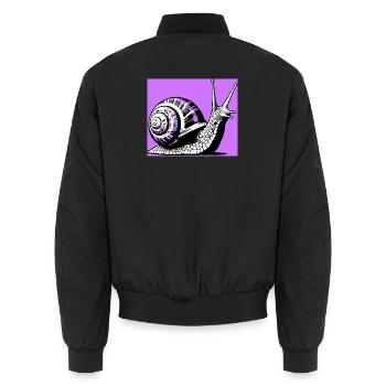 Escargot - Bomber unisexe - noir - Dos - AI Model Male 185 light (185cm)