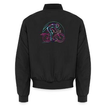 Cyclist Steampunk - Unisex Bomber Jacket - black - Back - AI Model Male 185 light (185cm)