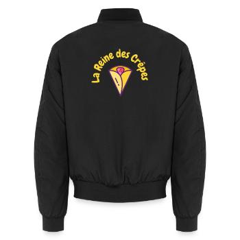 La Reine des Crêpes  - Bomber unisexe - noir - Dos - AI Model Male 185 light (185cm)