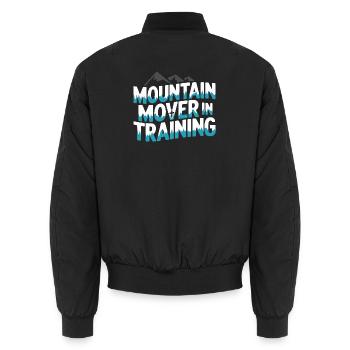  Mountain Mover In Training Christlicher Glaube - Unisex Bomberjacke - Schwarz - Hinten - AI Model Male 185 light (185cm)