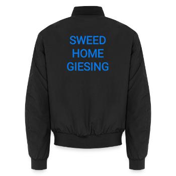 sweet home giesing Text - Unisex Bomberjacke - Schwarz - Hinten - AI Model Male 185 light (185cm)