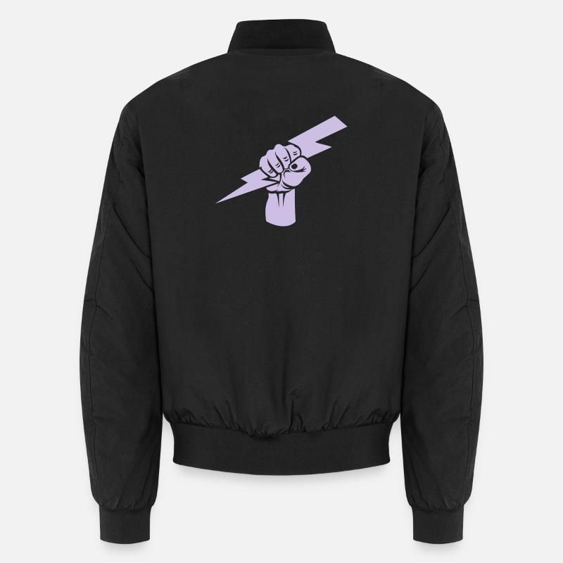 Faust mit Blitz - T-Shirt - Gym wear Unisex Bomberjacke