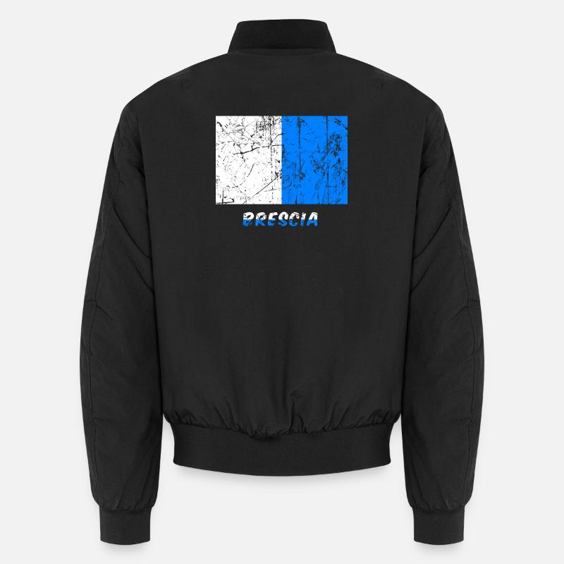 Drapeau Brescia drapeau Fahne drapeau drapeau - Bomber unisexe - noir