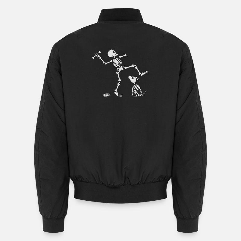 Go fetch bone dog skeleton arm Bomber unisexe
