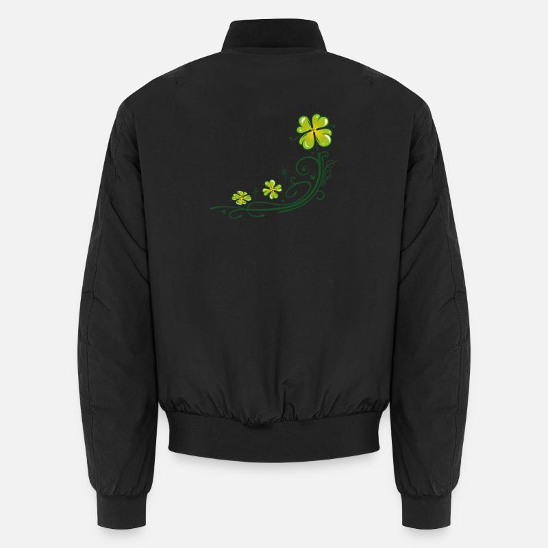 Kleeblatt Klee Silvester St Patricks Day Unisex Bomberjacke