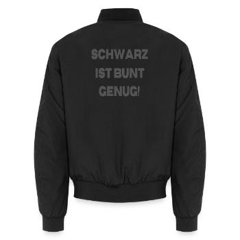 Schwarz ist bunt genug - Unisex Bomberjacke - Schwarz - Hinten - AI Model Male 185 light (185cm)