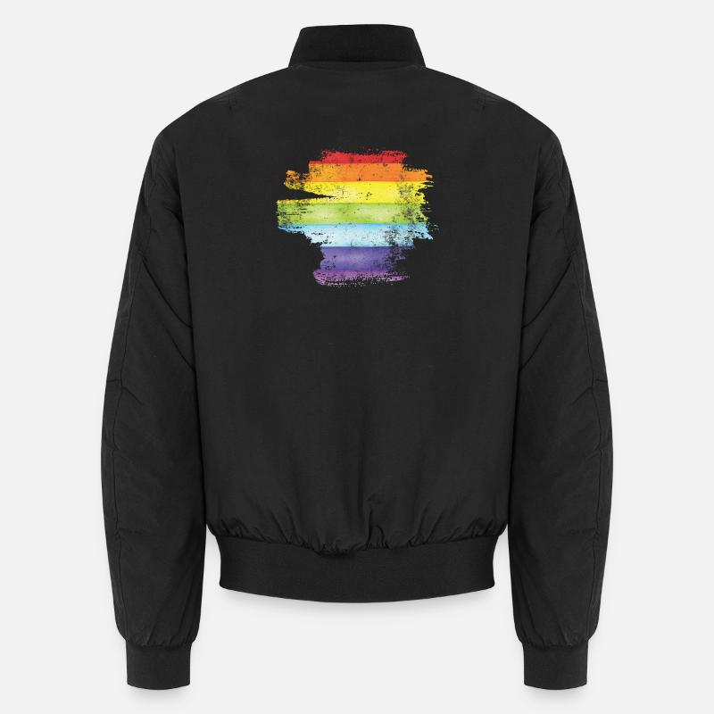 Pride Brush Rainbow Unisex Bomber Jacket