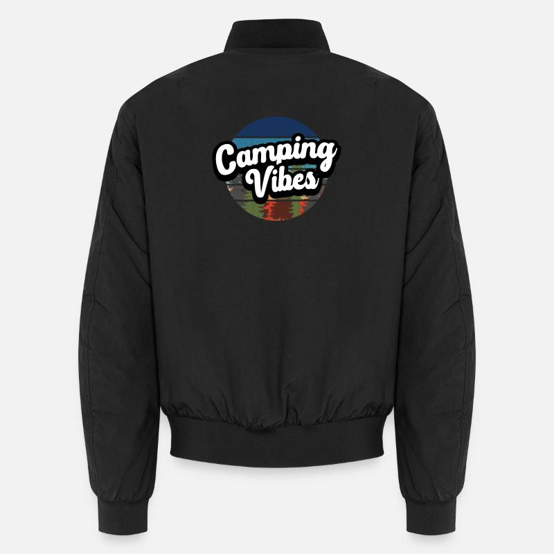 Camping Vibes - Unisex Bomberjacke - Schwarz