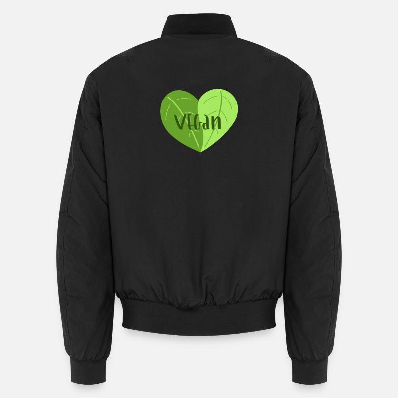 Vegan heart Unisex Bomber Jacket