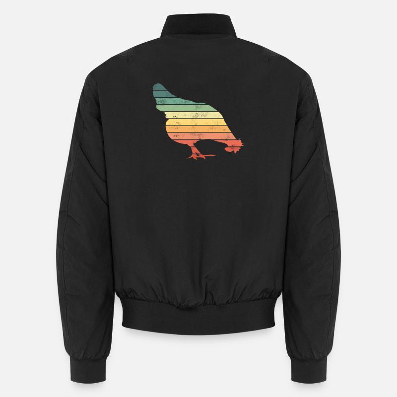 Chicken Chickens - Unisex Bomber Jacket - black